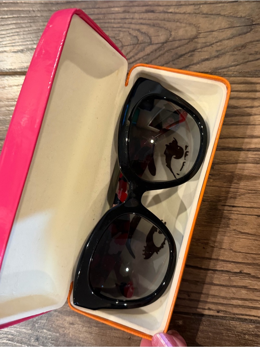 kate spade Amberly Black Oversized Women's Sunglasses with Dark Lenses
